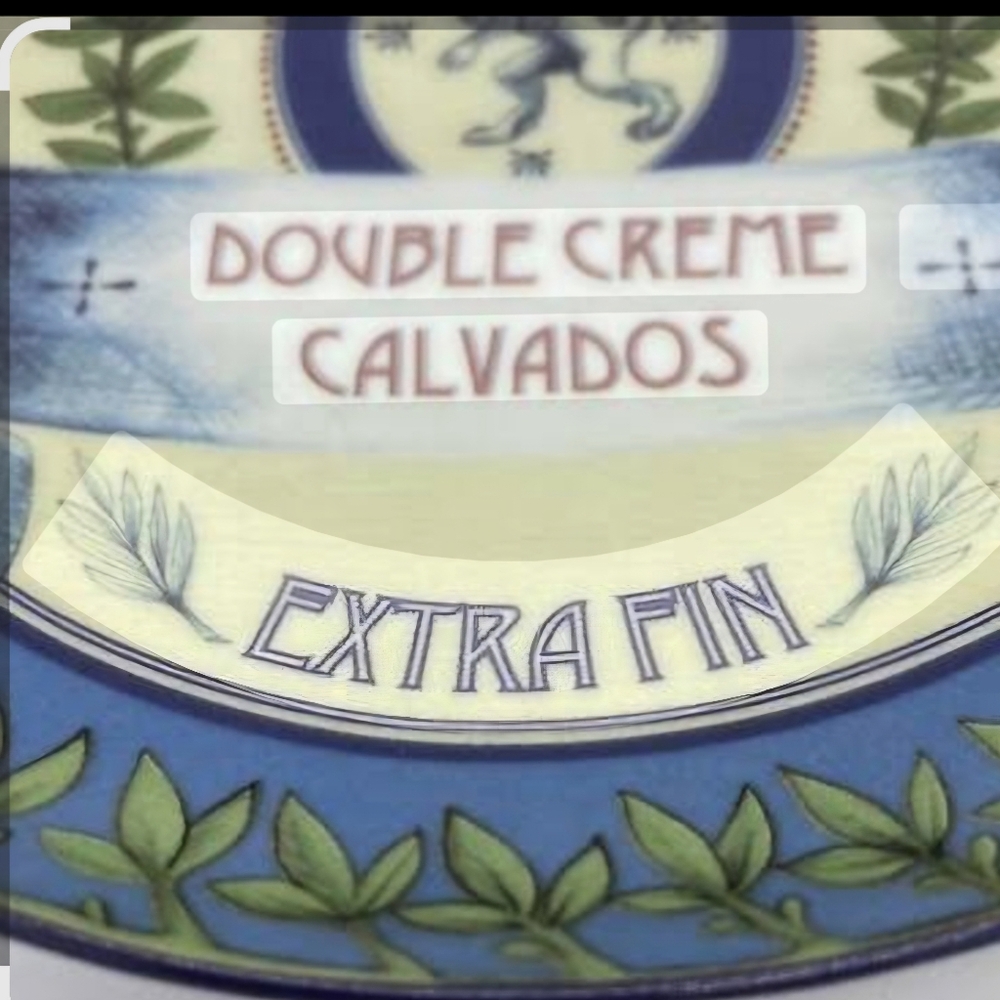 Pottery Barn Vintage Label Cheese Plate – Camembert Supérieur Motif - Picture 3 of 5